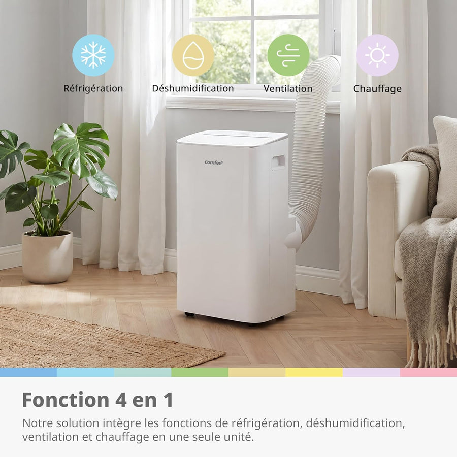 Comfee Breezy Cool 4-en-1 : réfrigération, déshumidification, ventilation, chauffage