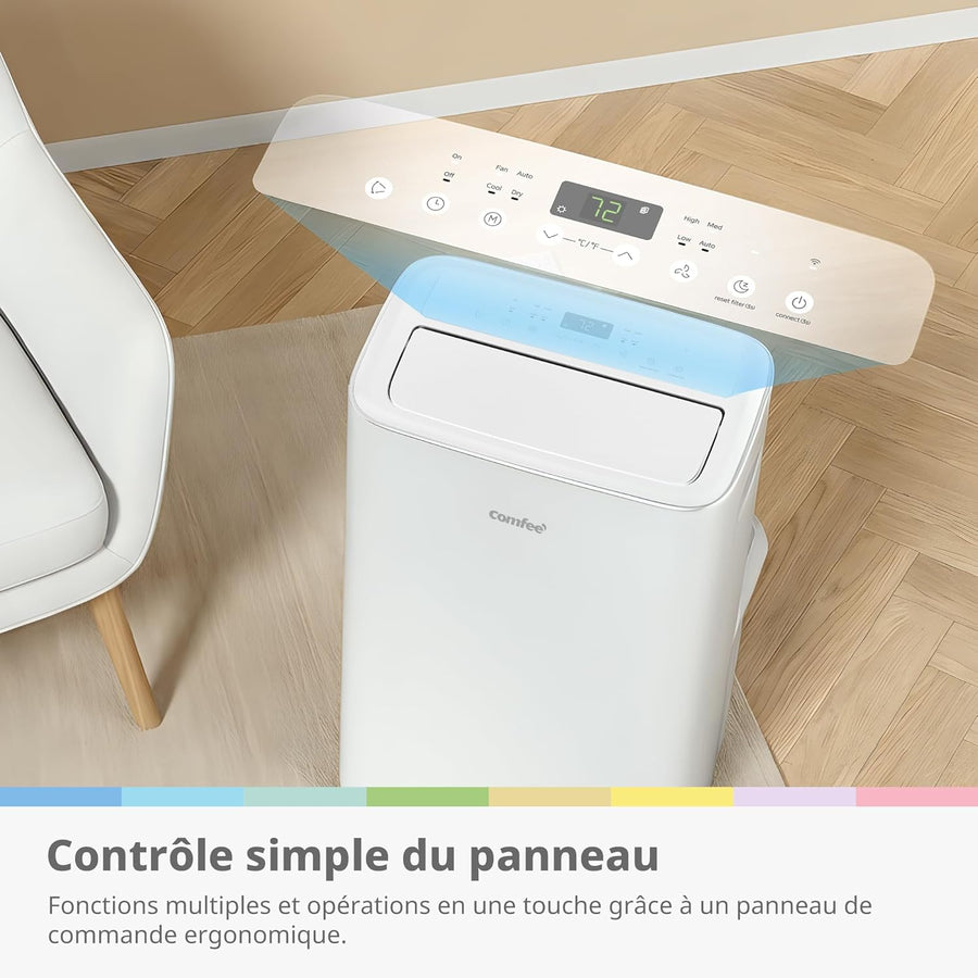 Panneau de commande du climatiseur Comfee Breezy Cool
