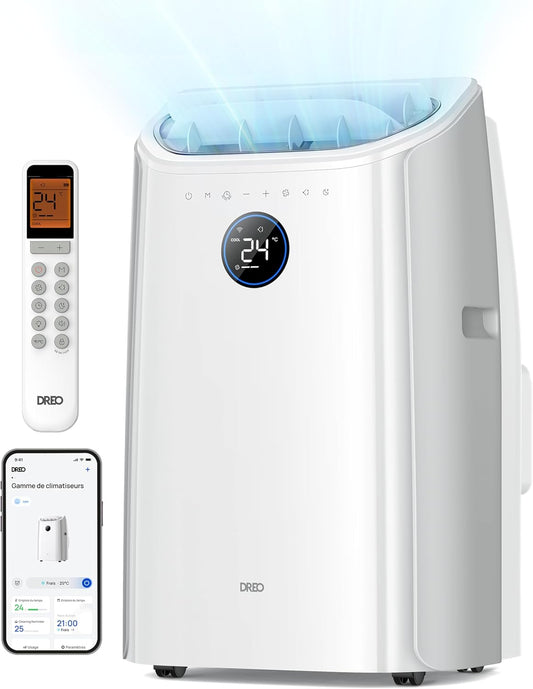 Climatiseur mobile Dreo AC515S 12 000 BTU blanc, vue de face