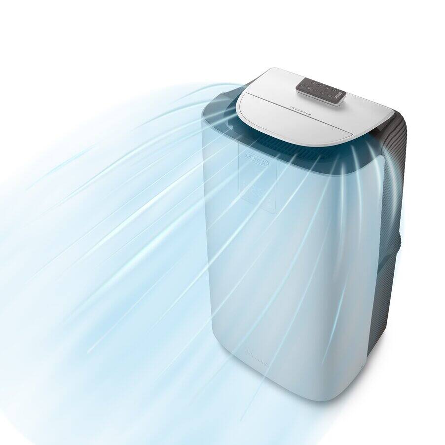 De'Longhi Pinguino GentleJet Inverter, climatiseur mobile blanc, flux d'air doux